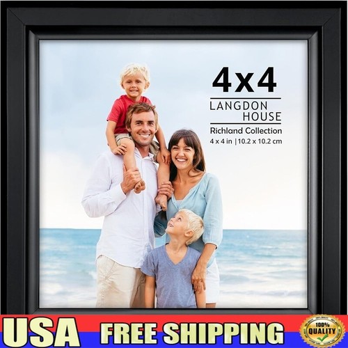 4x4 black picture frame modern - black,